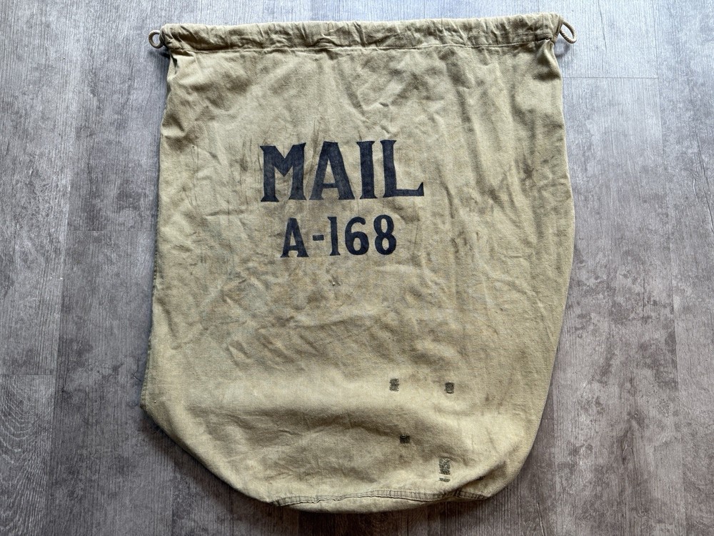 WWII US Army Mail Bag 168th Infantry? A Company? Laundry