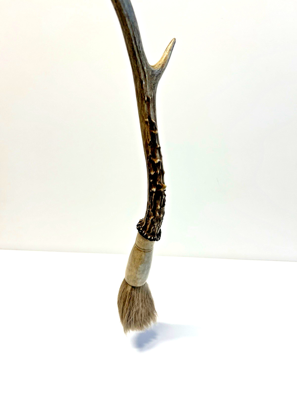Antique Original Native American Indian Ceremonial Deer Antler Brush;