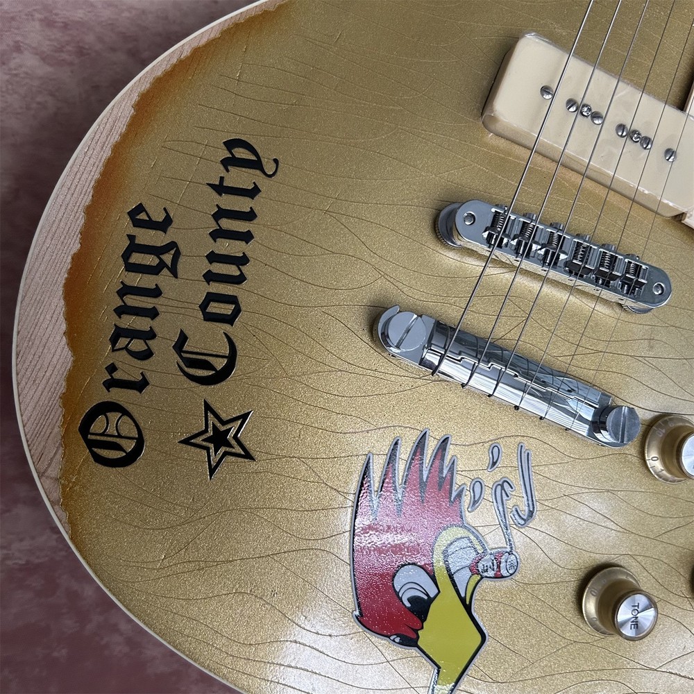 Relic Solid Body Mike Ness Luxury Electric Guitar Fixed Bridge Chrome Hardware