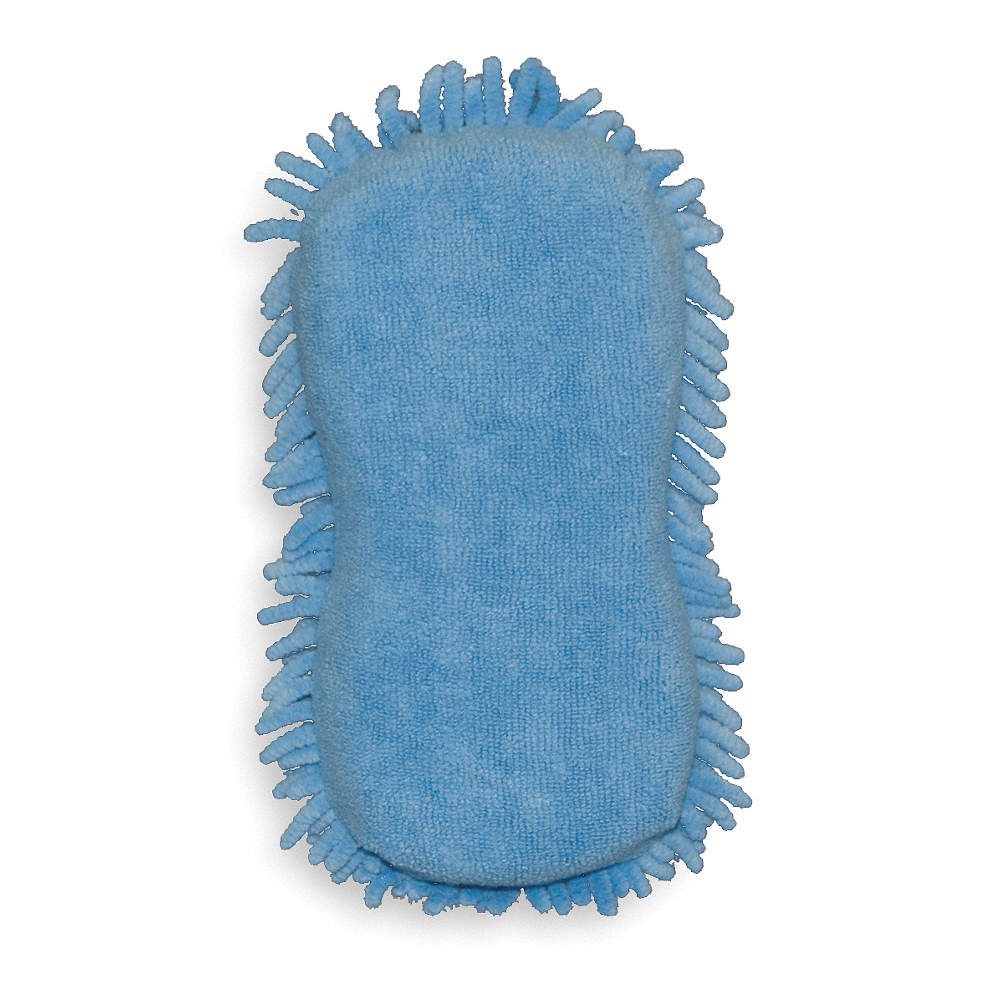 TOUGH GUY 2ZPE4 Microfiber And Chenille Sponge,Blue