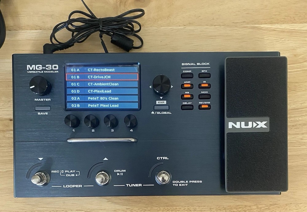 NUX MG-30 Modeling Guitar Processor Multi-Effects Pedal
