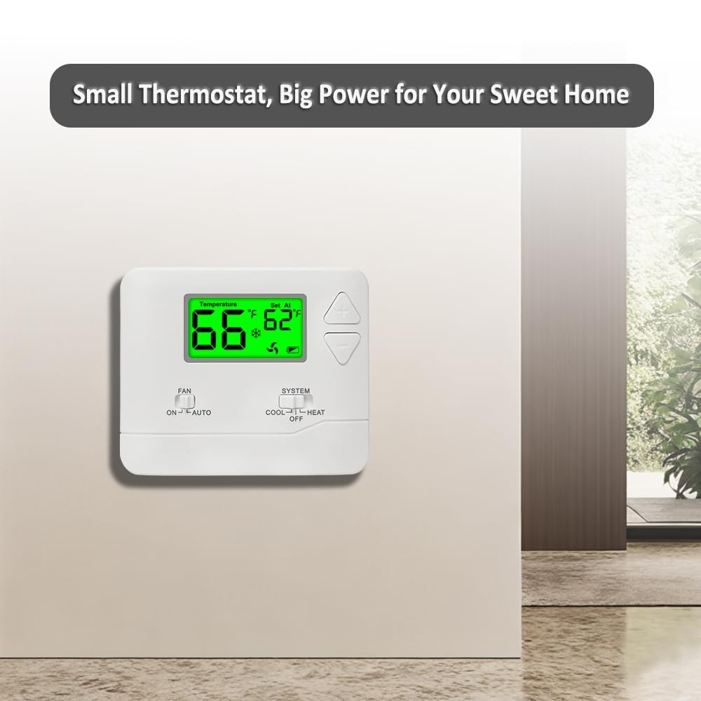 NonProgrammable Thermostat for House, Digital Energy-Saving Thermostat,Single...