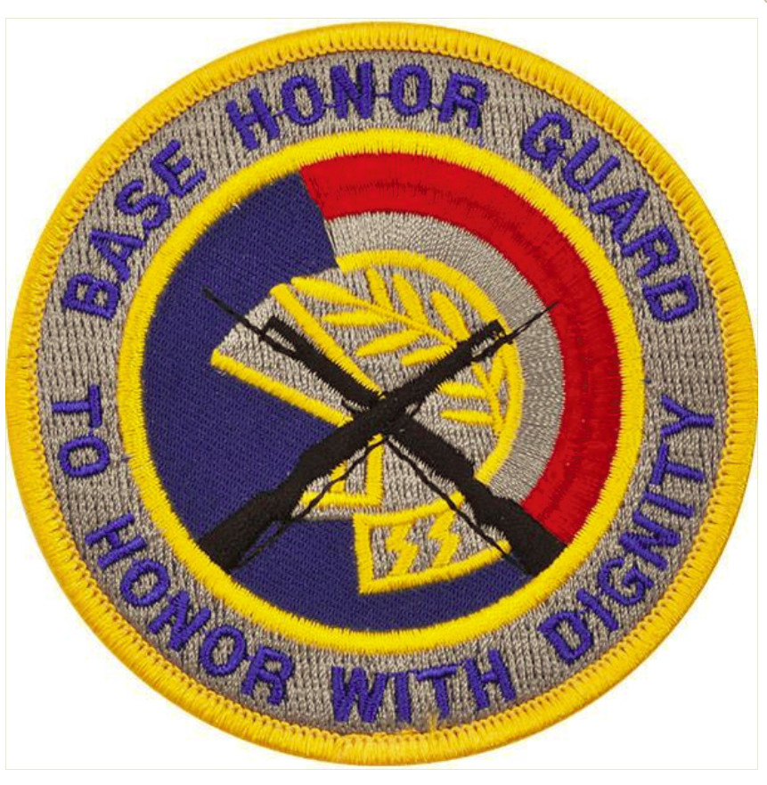 Vanguard AIR FORCE PATCH: BASE HONOR GUARD TO HONOR WITH DIGNITY - COLOR