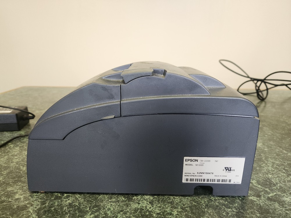 Epson TM-U220B M188B Kitchen Receipt Printer w/ Power Adapter
