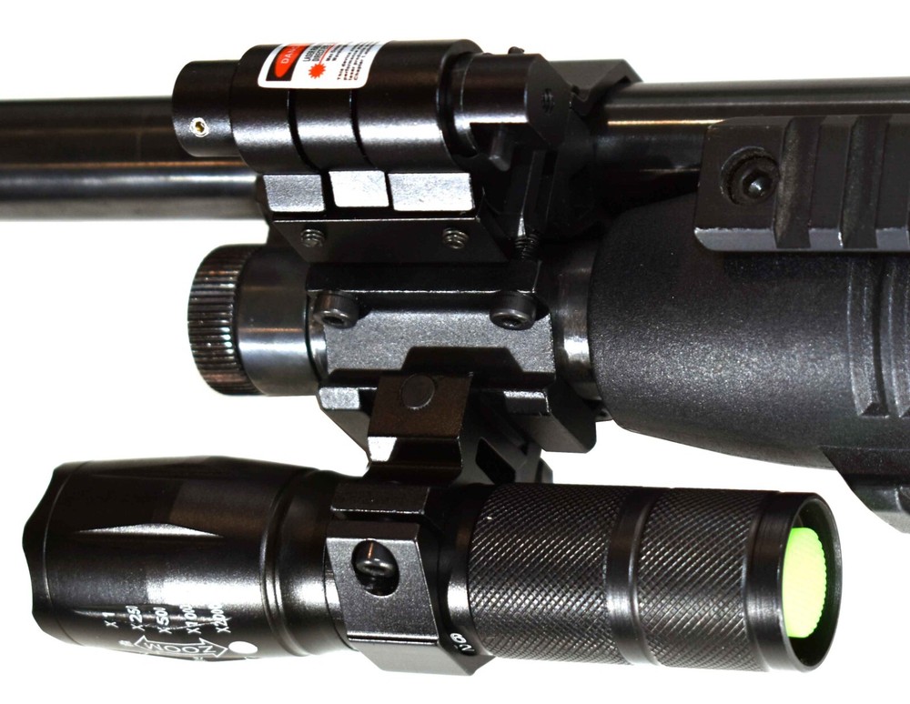 Trinity tactical flashlight red dot sight and mount for mossberg 590m flex 12ga.