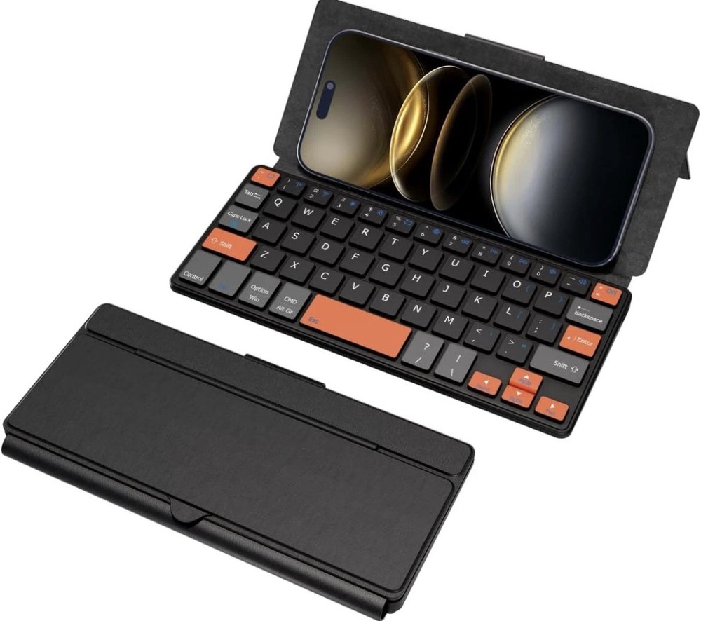 Doohoeek Universal Bluetooth Mini Keyboard, Wireless Compact Keyboard with Or...