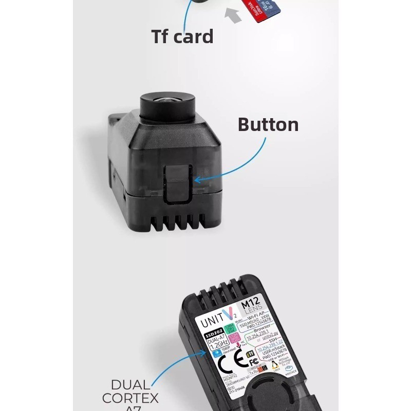 M5Stack UNIT-V2 M12 1080P AI Recognition Camera Programmable Camera Module