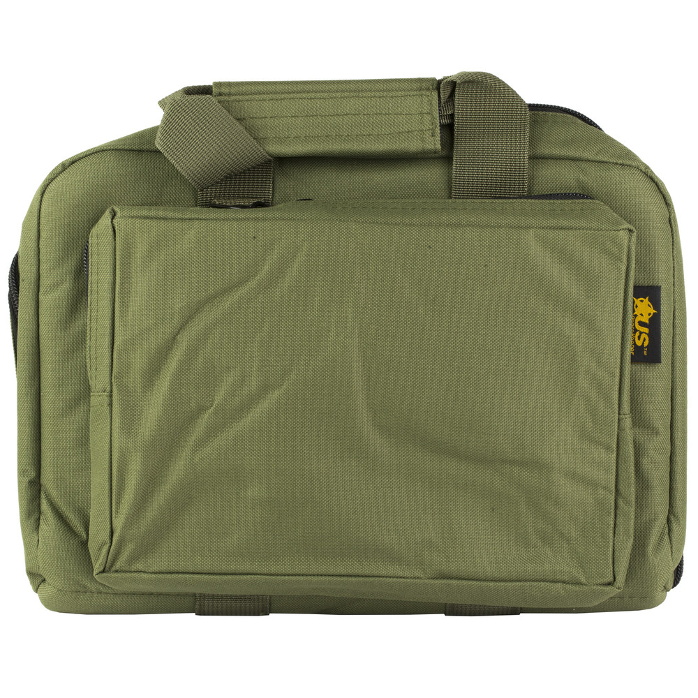 ​US PeaceKeeper Mini Range Pistol Case- 12.75", 600D Polyester, Olive Drab Green
