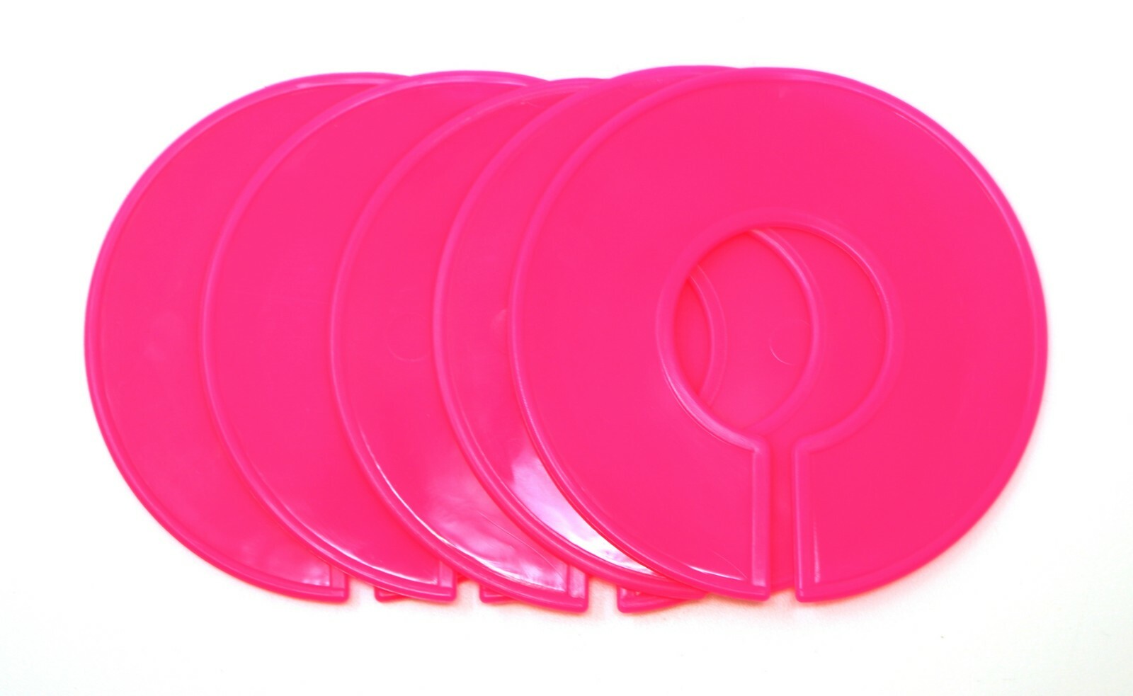 Pink Round Plastic Blank Rack Size Dividers - Multi-pack