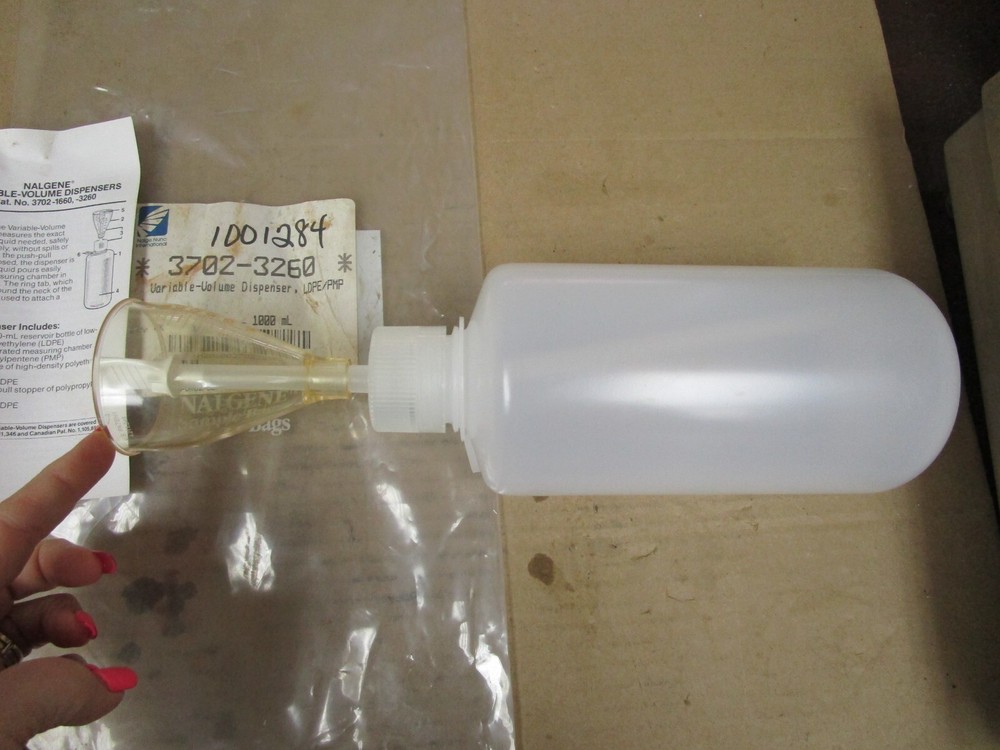 NEW NALGENE LDPE/PMP VARIABLE VOLUME DISPENSER 3702-3260 1000mL
