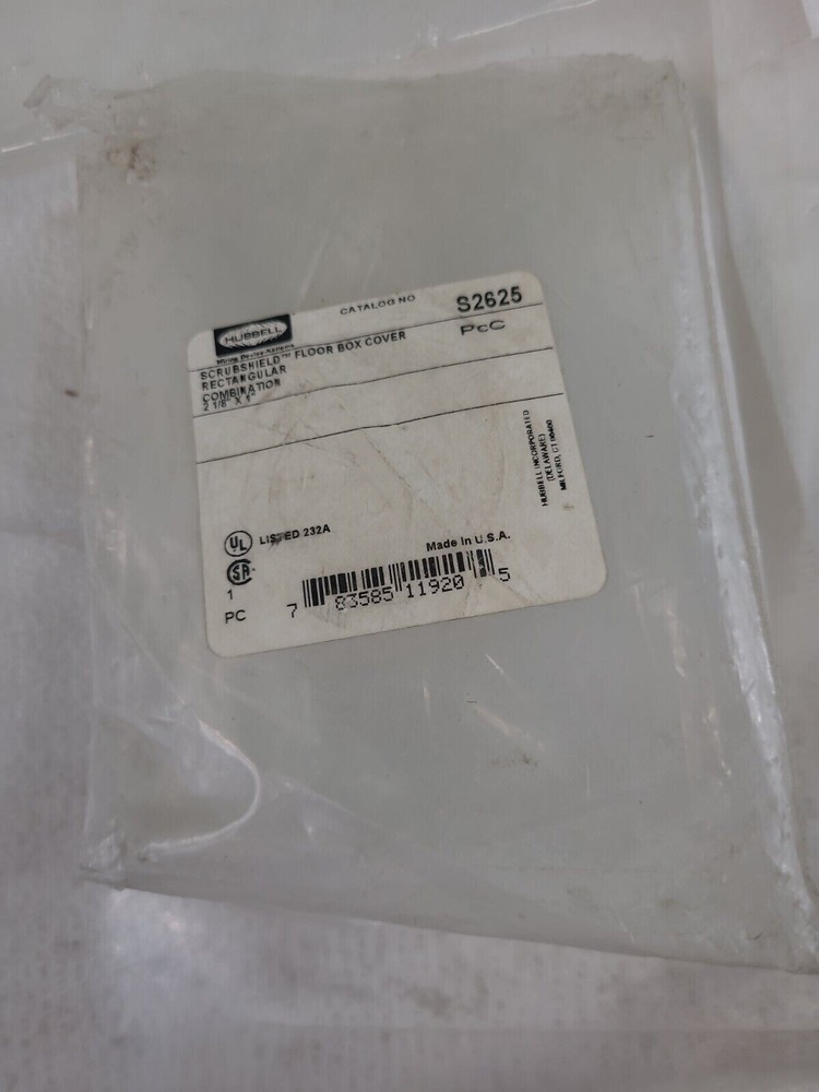 Hubbell Rectangular Floor Box Cover 2-1/8" " 84356