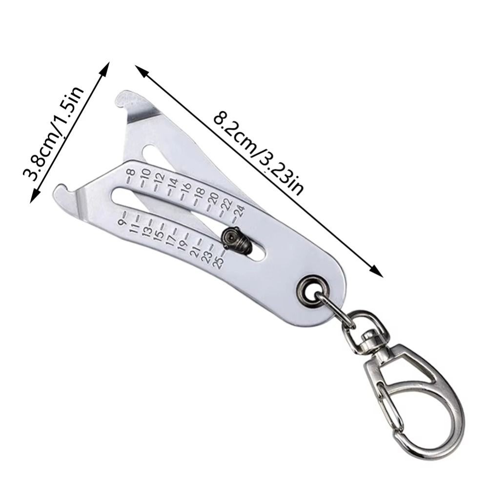Portable Precise Thread Size Checker Keychain Bolt Size Checker Keychain Manual·