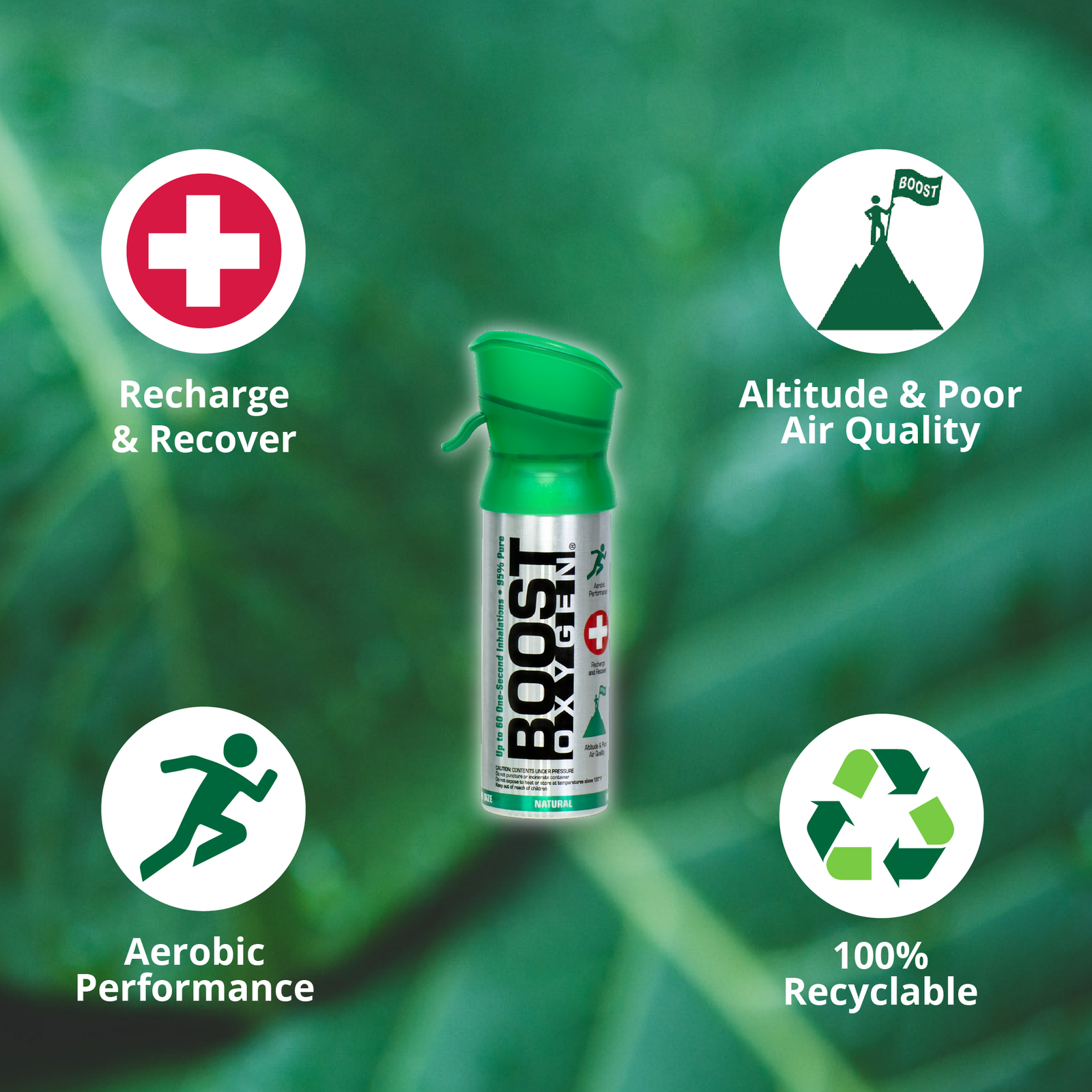 Boost Oxygen Pocket Size Natural 3L Canister | Respiratory Support for Aerobic