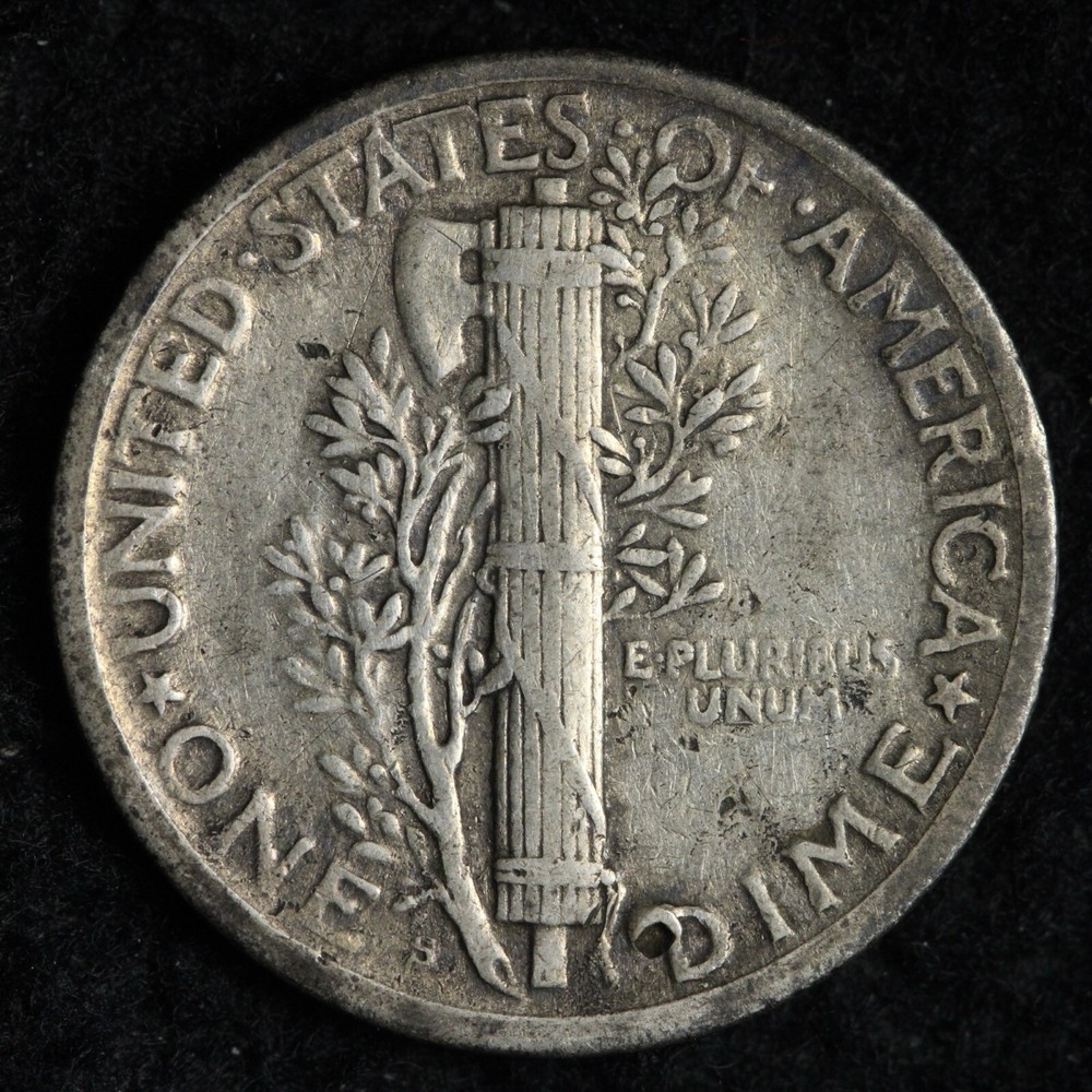 1925-S Mercury Silver Dime XF E294 XQHB