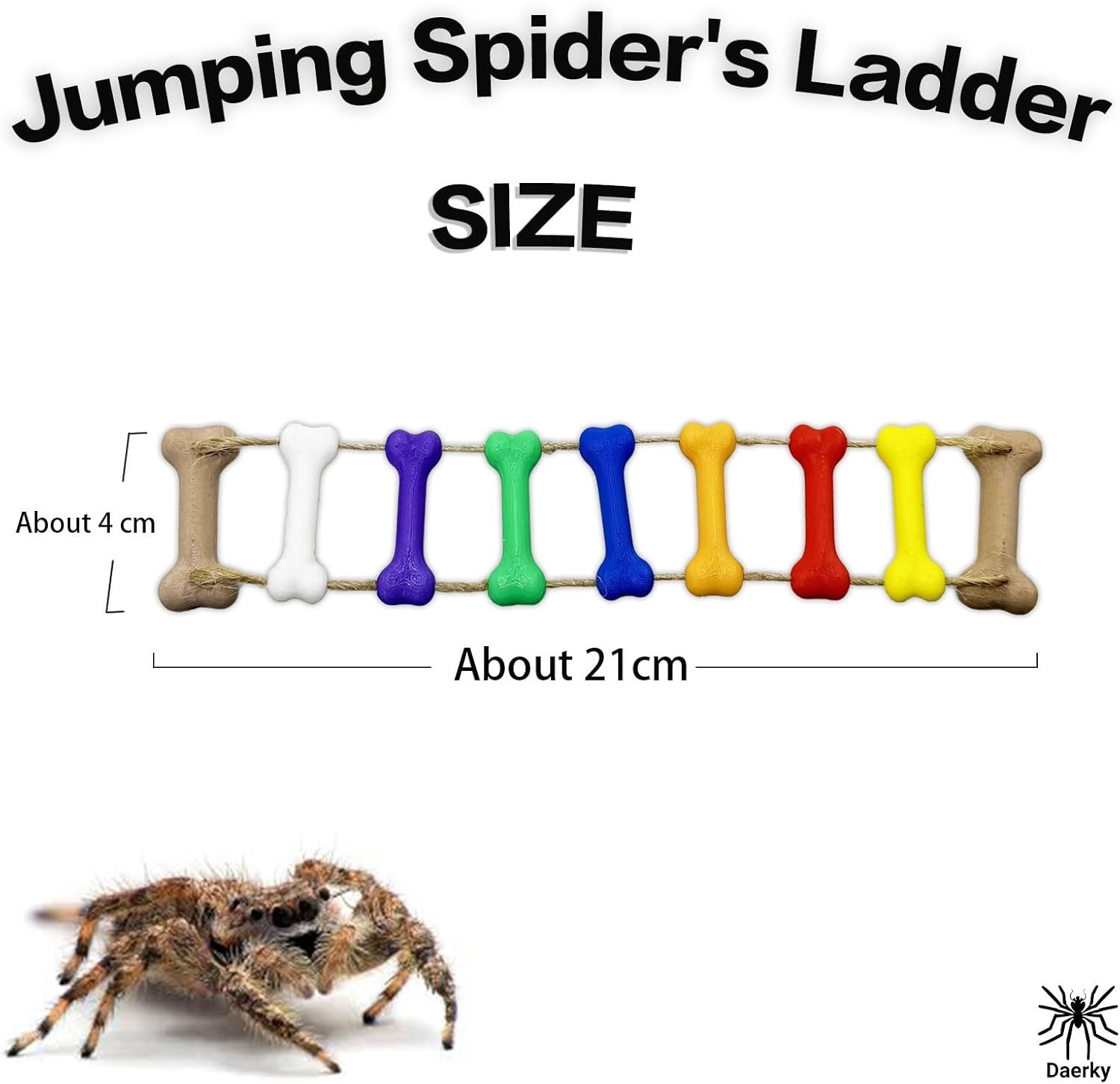 Jumping Spider Rope Bridge Solid Wood Climbing Suspension Bridge Enclosure Color