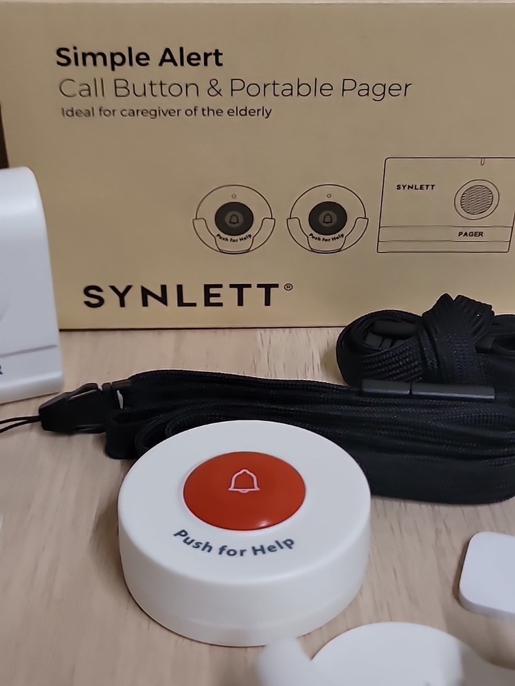 Synlett Caregiver Call Button & Portable Pager 2 Button Device Wireless