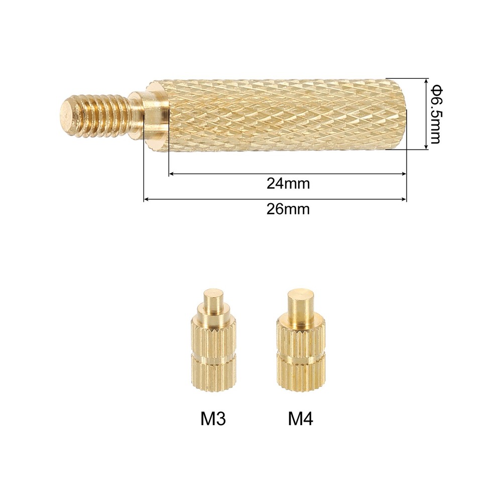 120pcs M3 M4 Metric Threaded Inserts with Heat Set Insert Tips