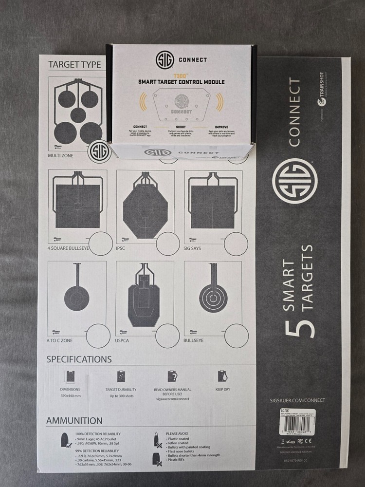 Sig Sauer T300 Smart Target System Control Module (SCT300) and 5 Targets