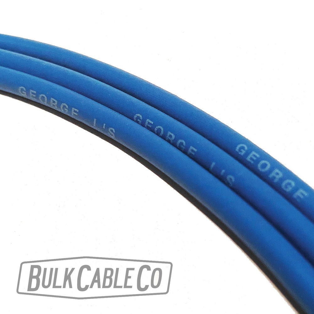 12" - George L's .155 - BLUE - Pedalboard Patch Cable - BULK Guitar FX Cable