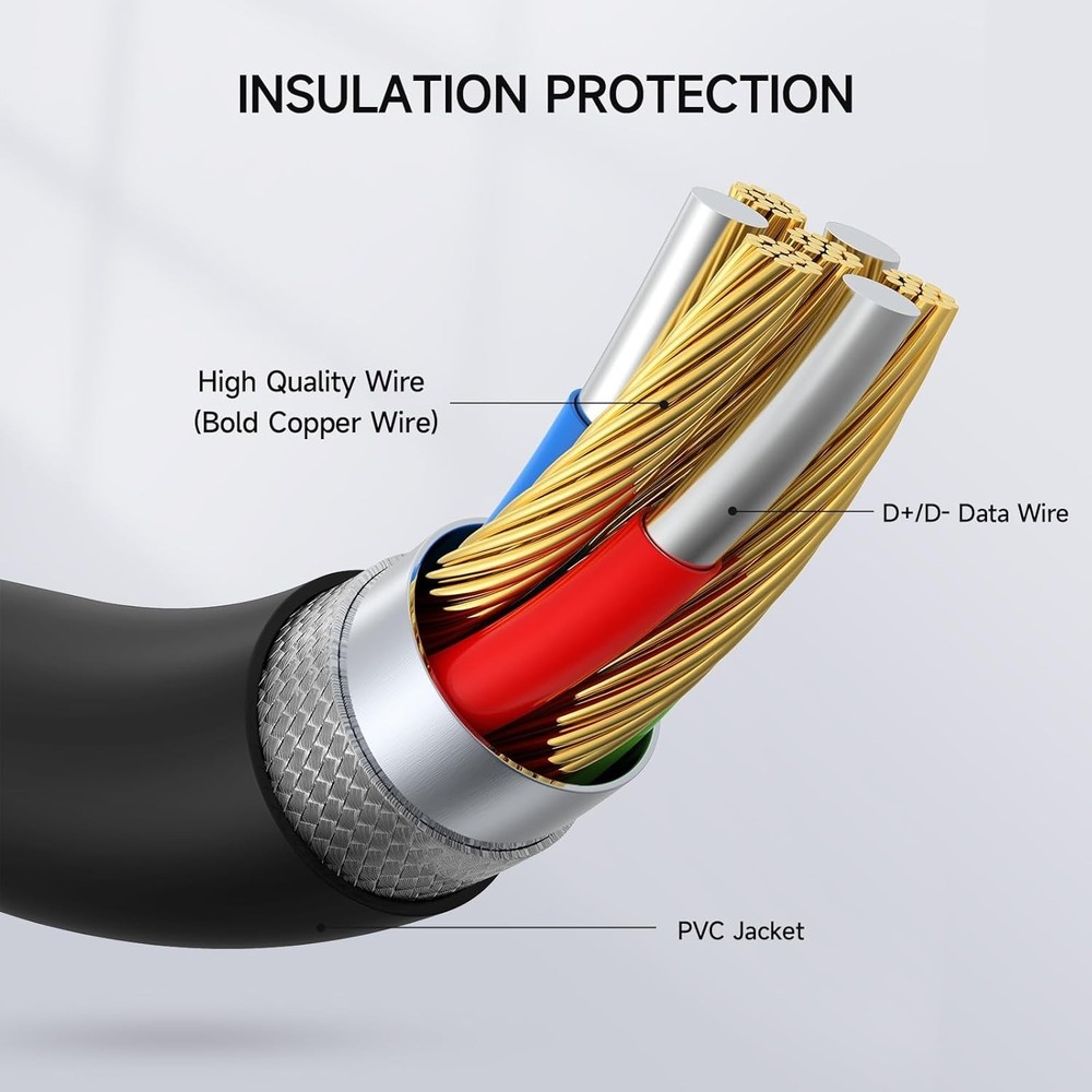 5m Weatherproof Charging Cable for Ring Camera - Hassle-Free Power Solution