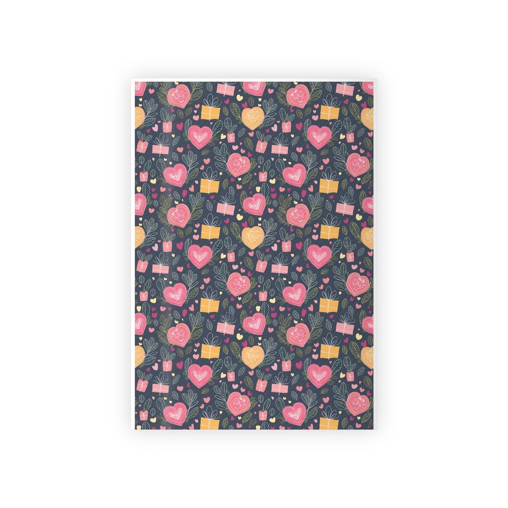 Gift Wrapping Love Pattern Paper Rolls, 1pc