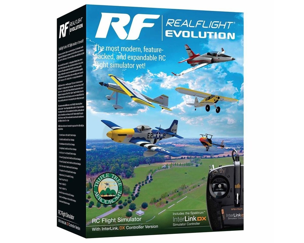 Realflight Evolution RC Airplane Flight Simulator w/Interlink DX Controller MD2