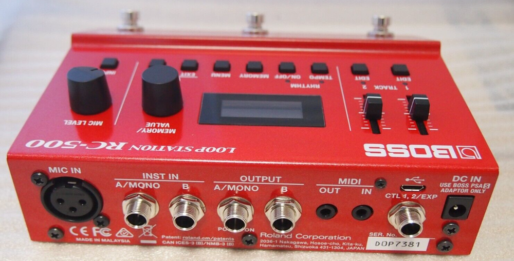 BOSS RC-500 Loop Station Looper Sequencer Effect Pedal Numerous Rhythm Patterns