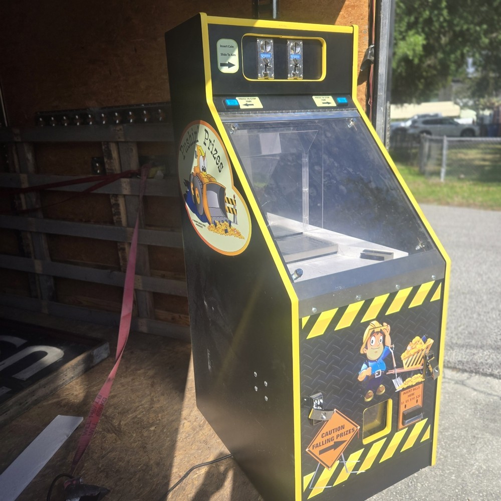 QUARTER PUSHER-ARCADE COIN OP-BILL ACCEPTOR