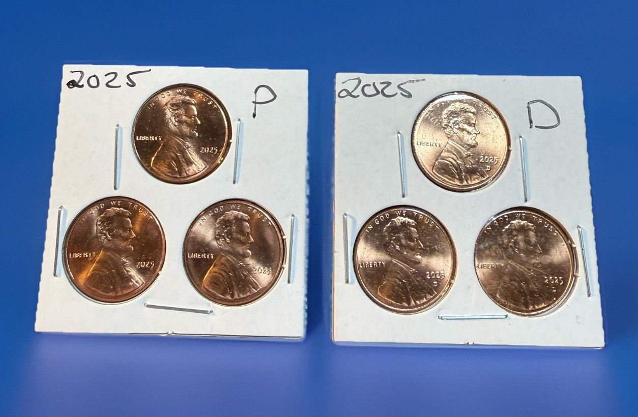 3 SETS! 2025 P & D Lincoln Shield Cents. Six(6) Coins. HUGE Volume Discounts!💥