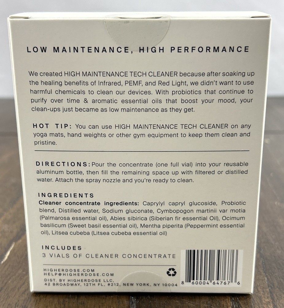 NEW Sealed HigherDOSE High-Maintenance Tech Cleaner Kit Spray Bottle & Refills