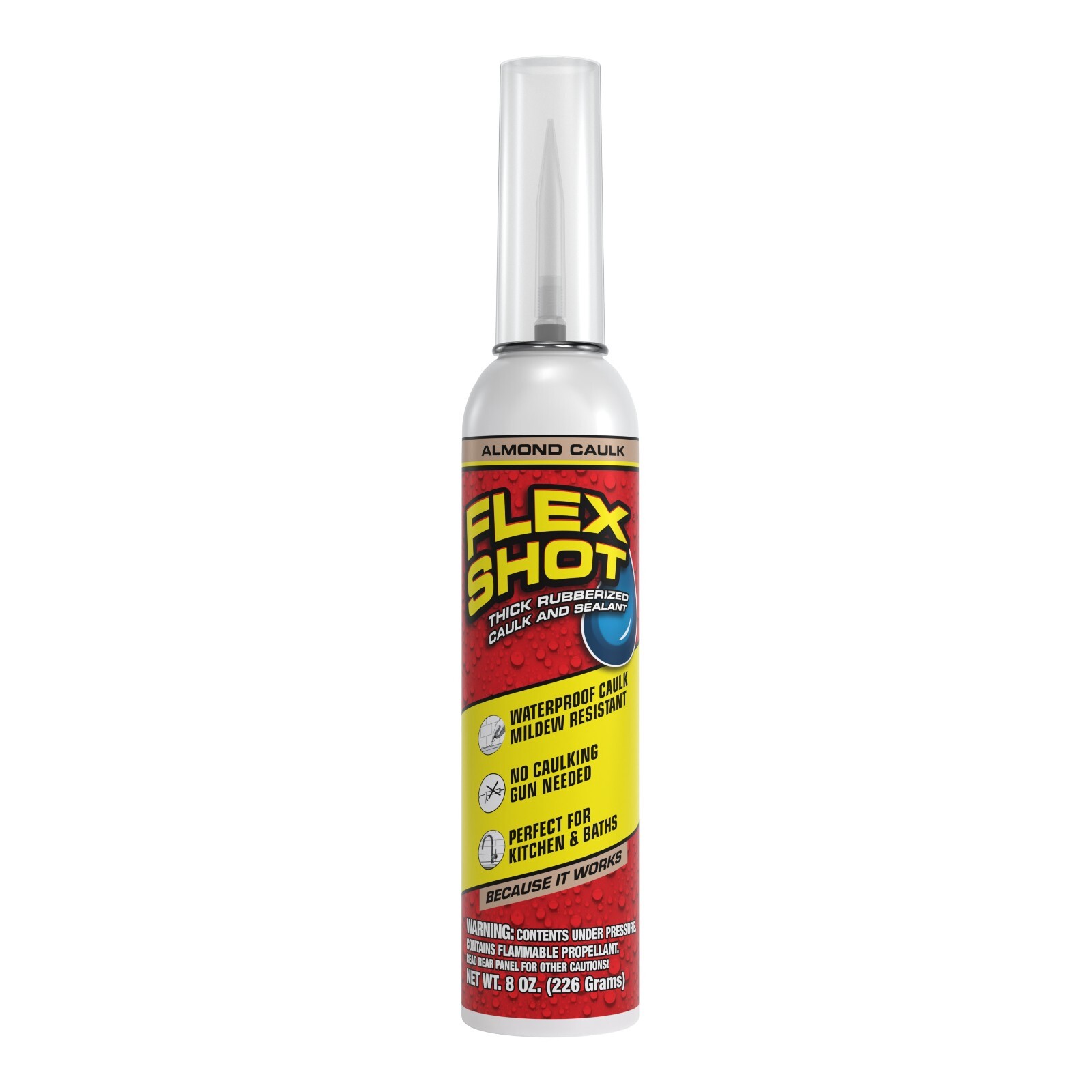 Flex Shot Almond 8-oz. Thick Rubber Adhesive Sealant Caulk Bond Seal BUY DIRECT!