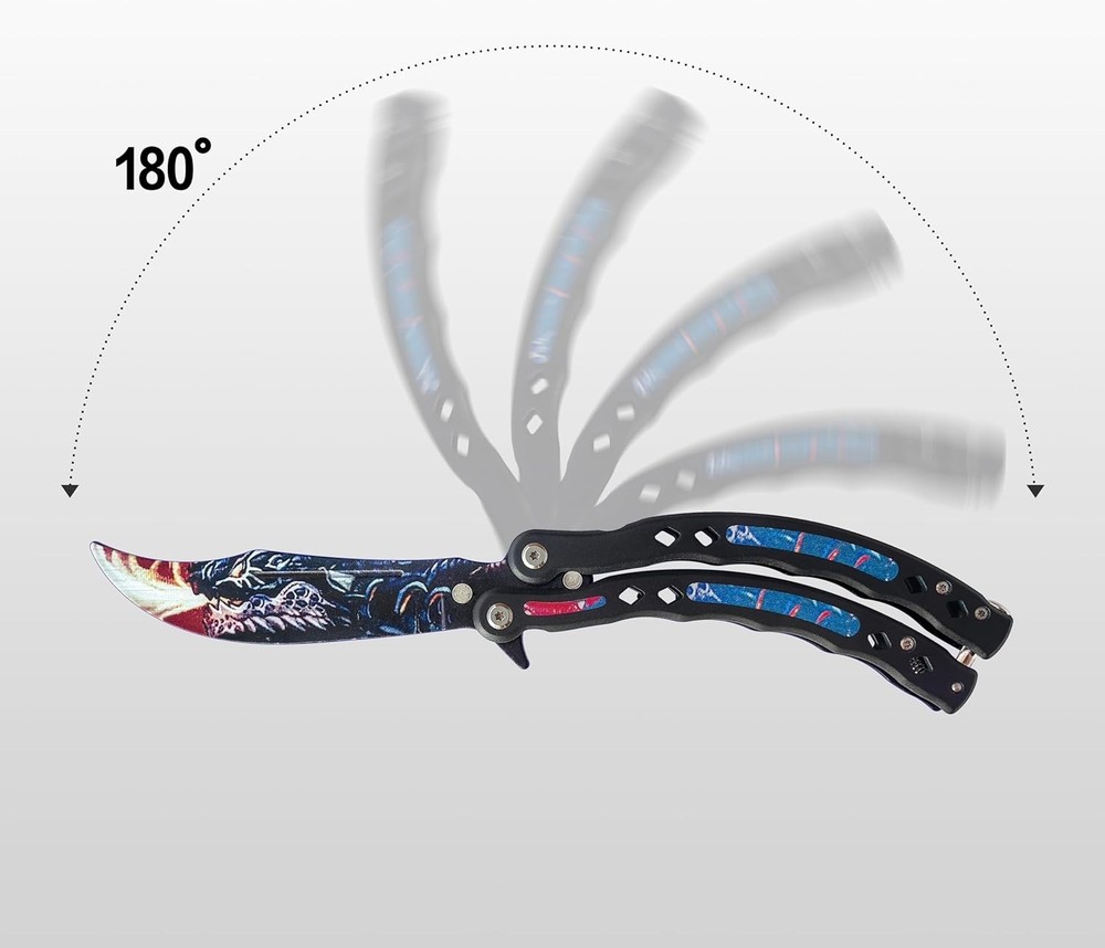 Butterfly Balisong Trainer – Non-Sharp Practice Tool – Desk Fidget for Skill