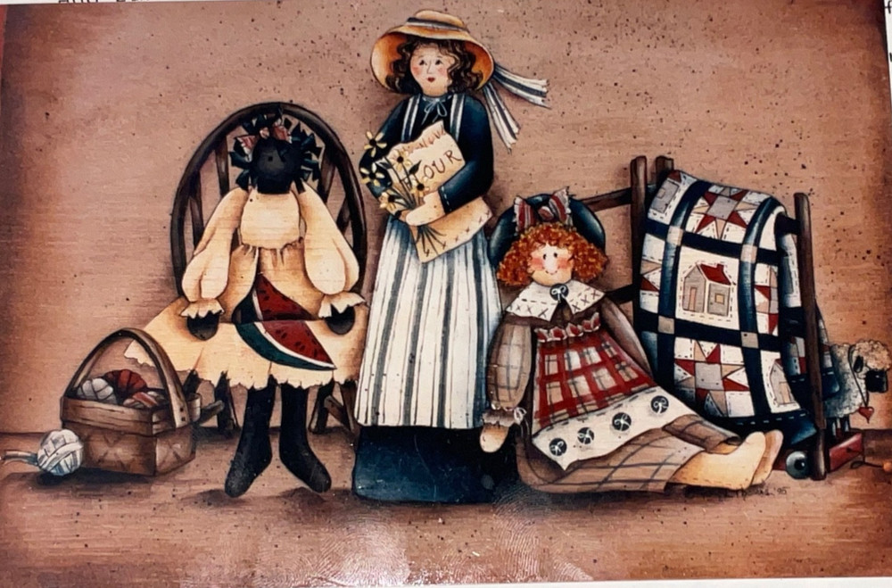 Maxine Thomas “DOLLS” DECORATIVE PAINTING PATTERN Stacking Dresser (3rd Level)