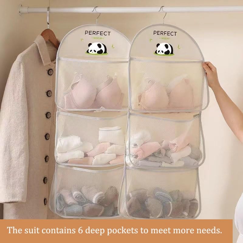 Multi Purpose Multi Layer Mesh Storage Hanging Bag,Hanging Storage with 1