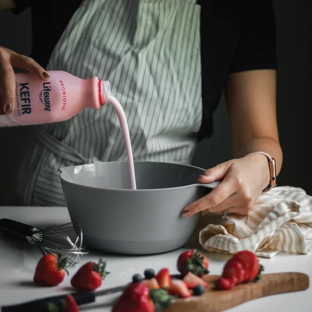 6 Pack Lifeway Lowfat Strawberry Kefir Drink Tart & Tangy 12 Probiotics 32 oz