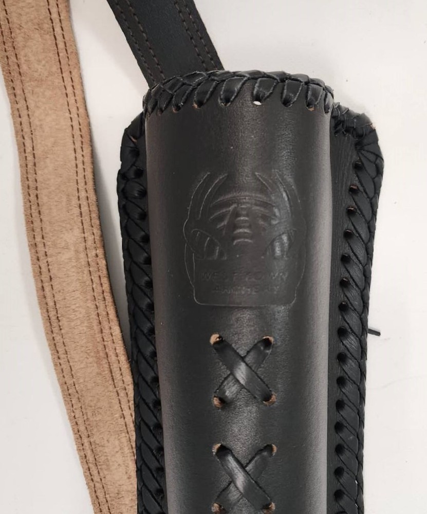 Traditional Genuine Leather Black Back Quiver