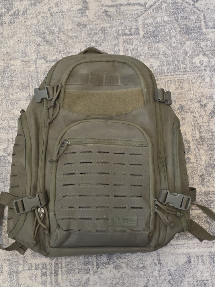 Highland Tactical Green Laser Cut Backpack