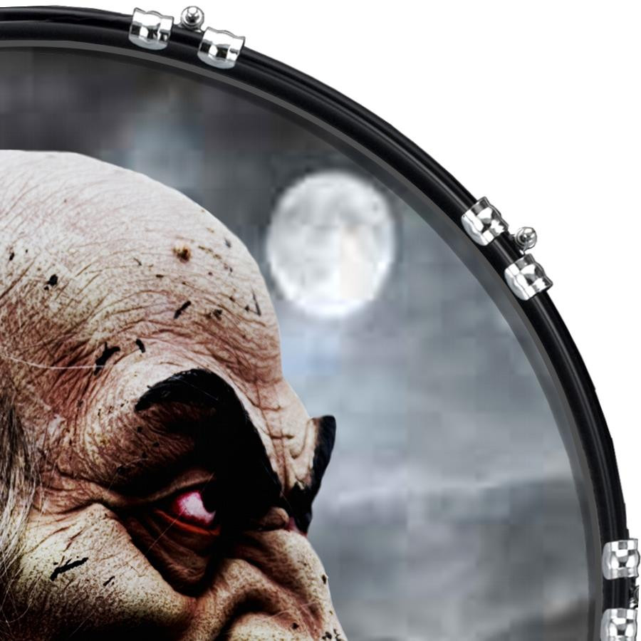20" Custom Bass Kick Drum Front Head Graphical Dracula