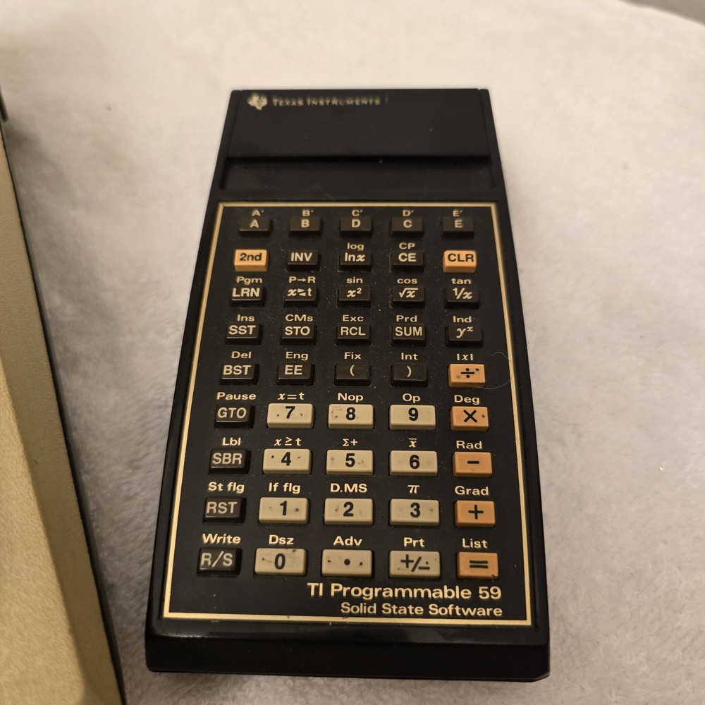 TI-59 & PC-100C Printer Station Vintage Calculators TECH TESTED Working