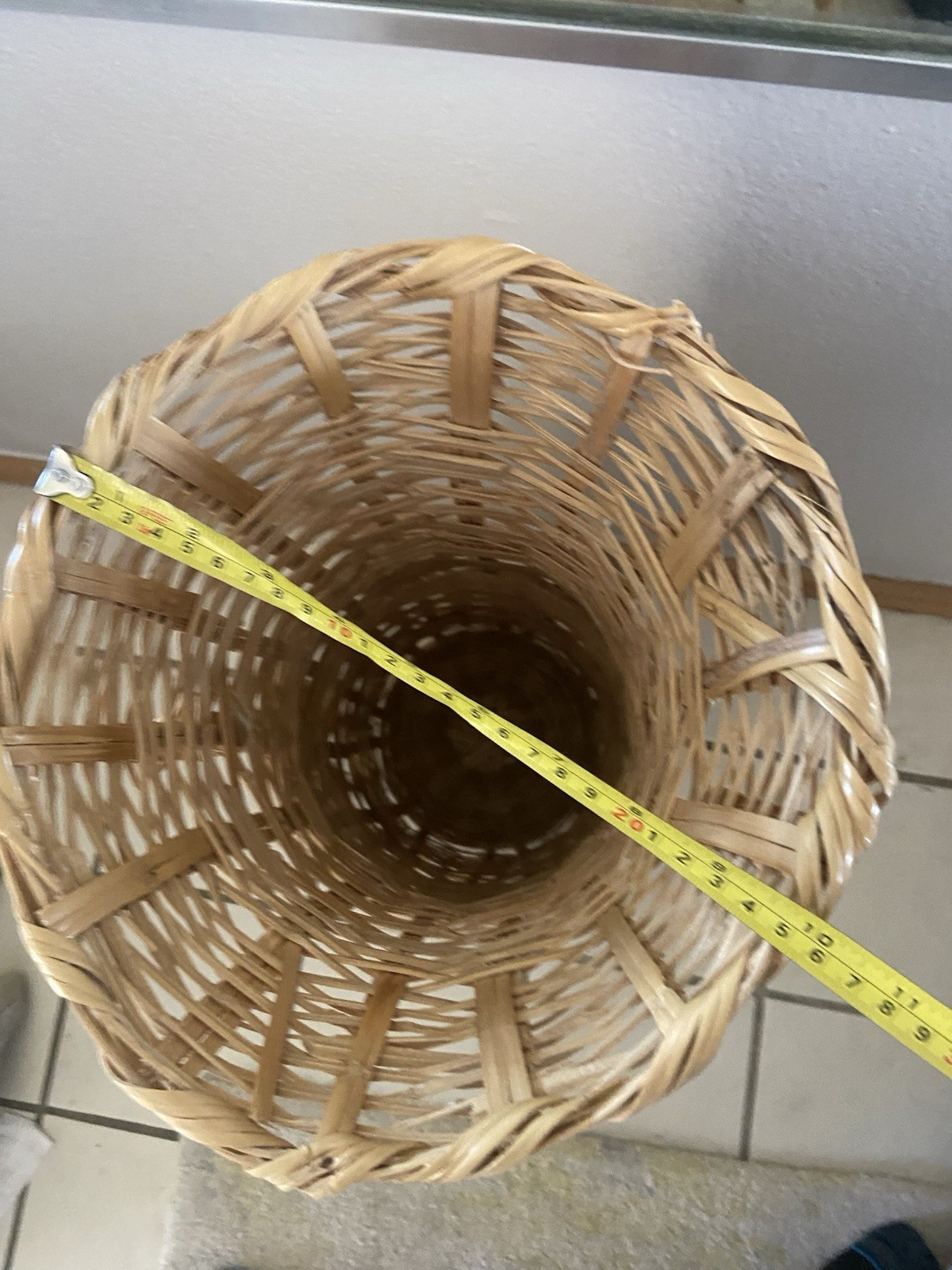 Vintage Boho Cane WalkingStick Umbrella Entryway Decoration Accent Wicker Rustic