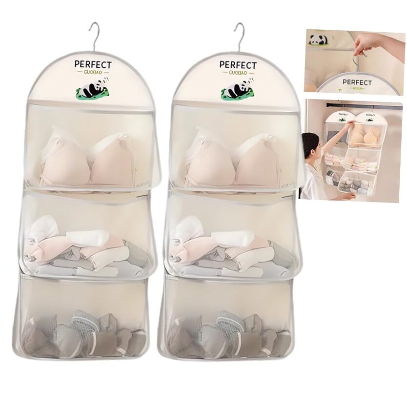 Multi Purpose Multi Layer Mesh Storage Hanging Bag,Hanging Storage with 1