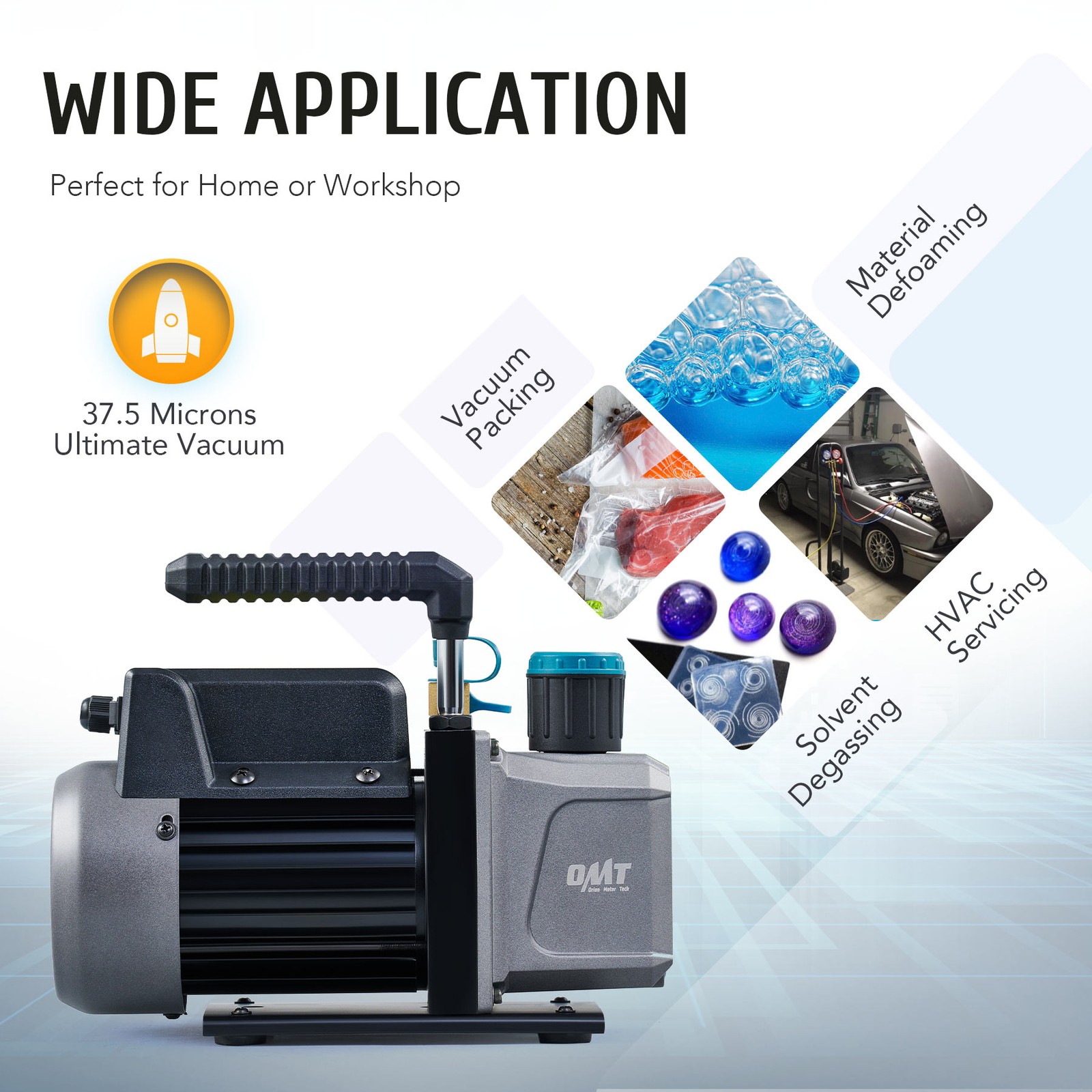 Combo 3.5 CFM 1/4HP Air Vacuum Pump HVAC + R134A Kit AC A/C Manifold Gauge Set