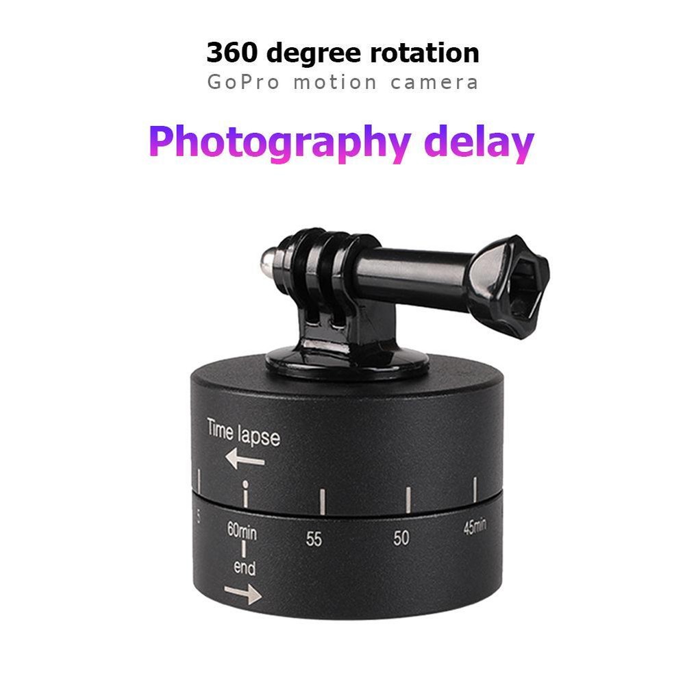 Panoramic Time Lapse Tripod Head Adapter Camera Mount 360 Timelapse Rotator Head