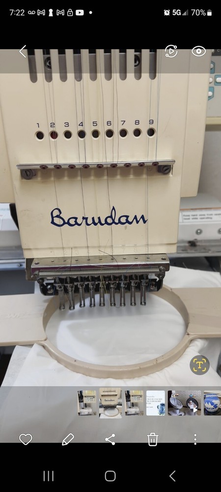 barudan embroidery machine used
