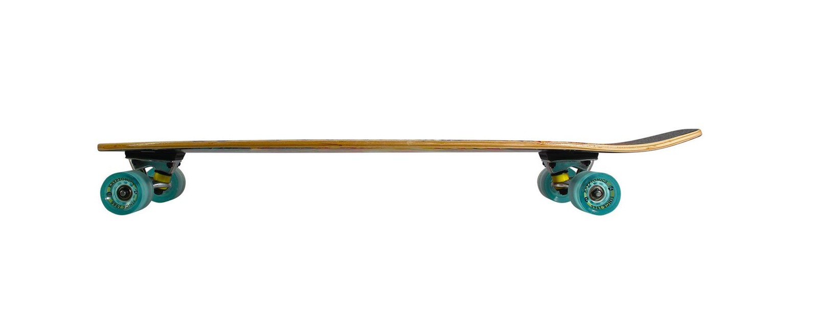 New Kryptonics 36" Longboard Complete Skateboard (Black/Waves)