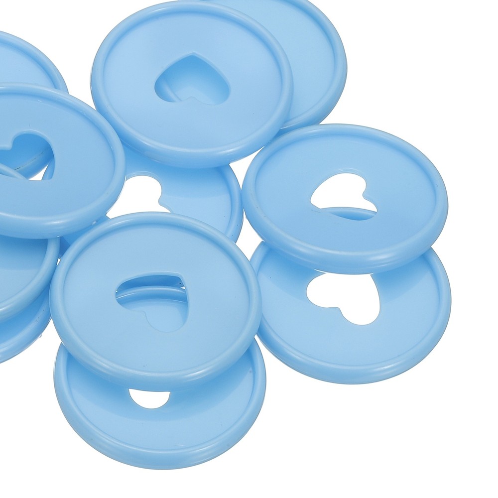 35mm Plastic Book Binding Discs, 22 Pack Expansion Discs Heart, Light Blue
