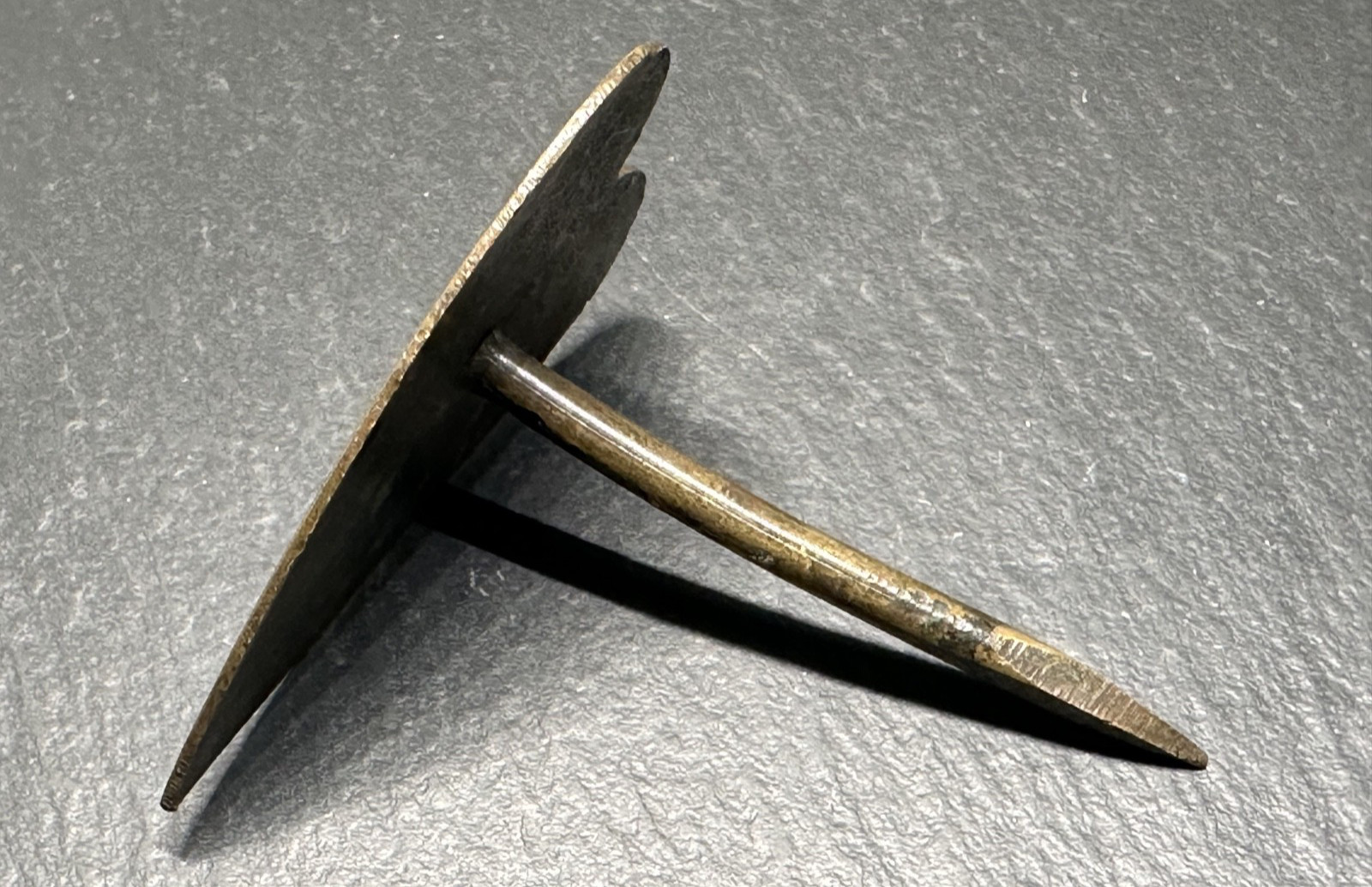 ANTIQUE 2" METAL HEART CLAVOS DECORATIVE NAIL - SWAN ROSE SHAMROCK THISTLE H367