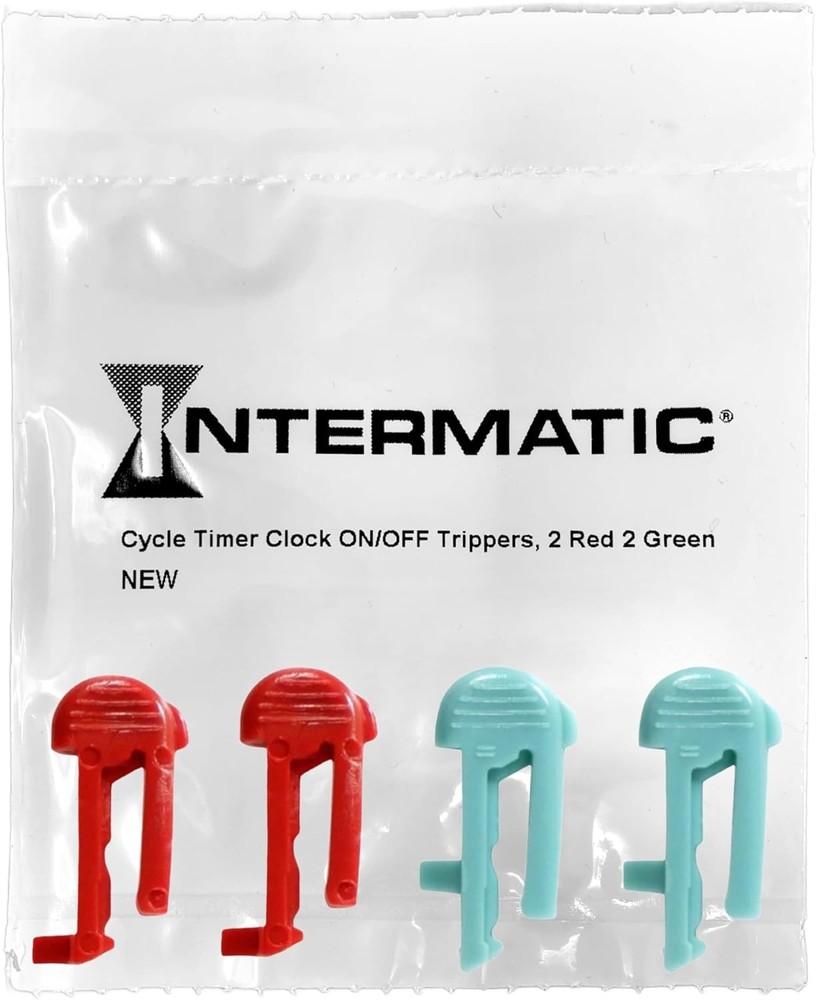 Intermatic Cycle Timer Clock ON/OFF Plastic Switch Trippers - 2 Red, 2 Green