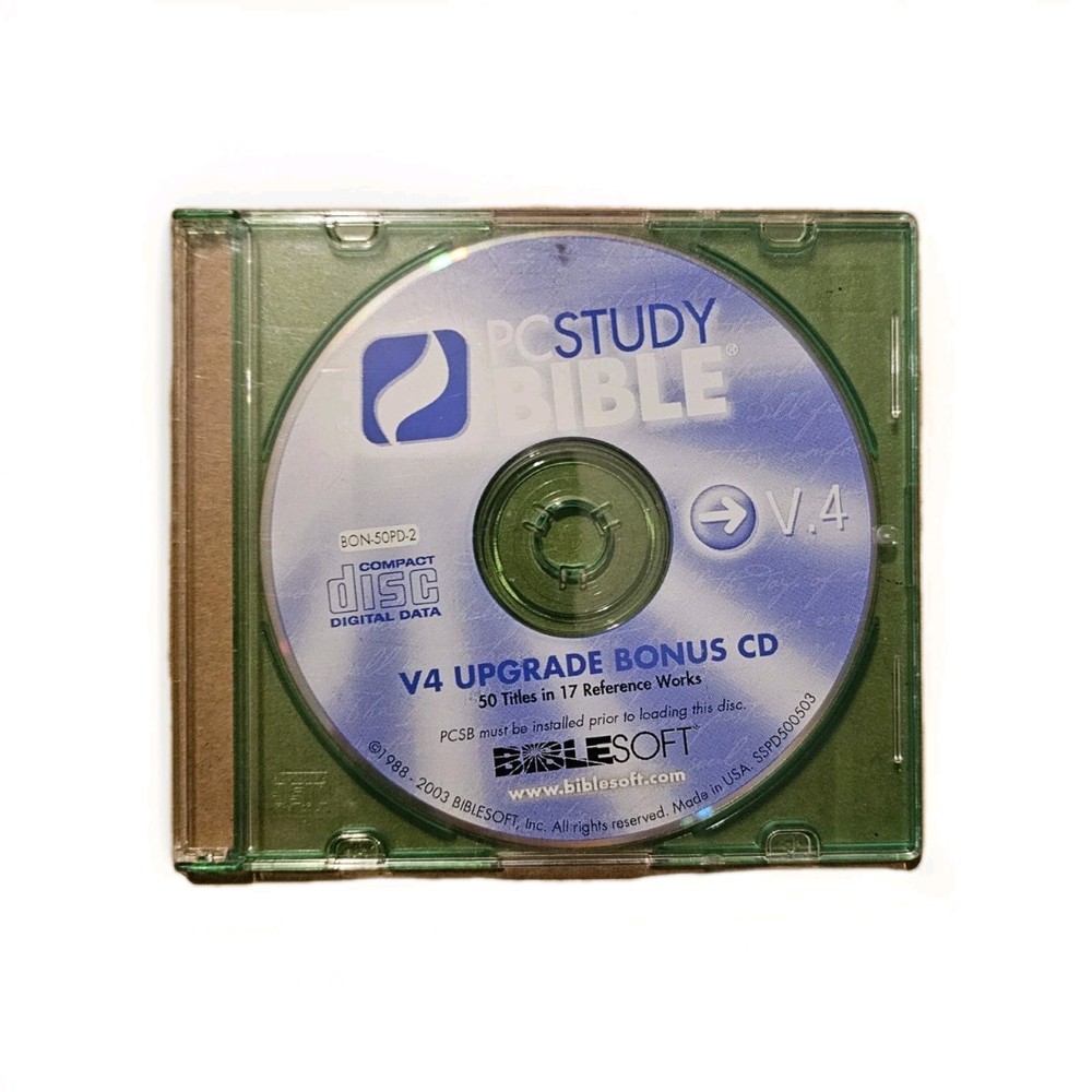 PC Study Bible Soft V4 Upgrade Bonus CD Version 4 Disc Windows Biblesoft