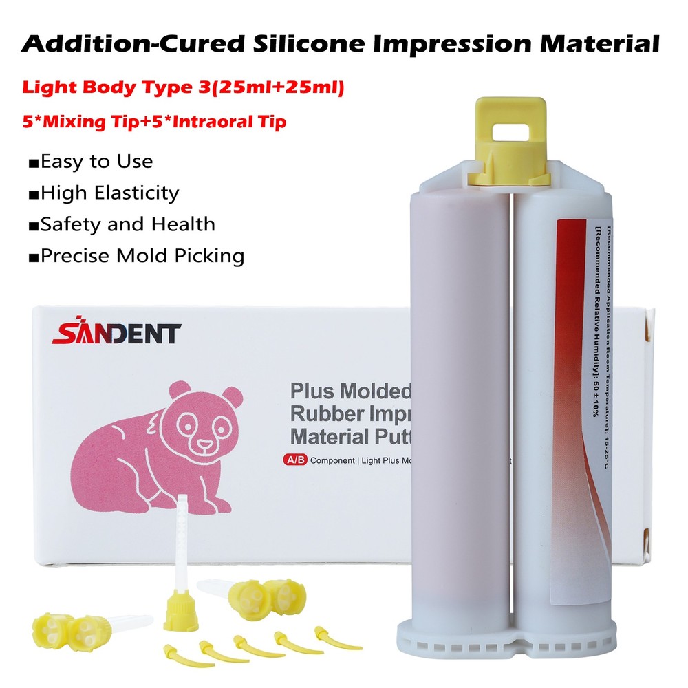 REGULAR SET Light Body Dental Impression Material VPS 50ml 5 Tips ds